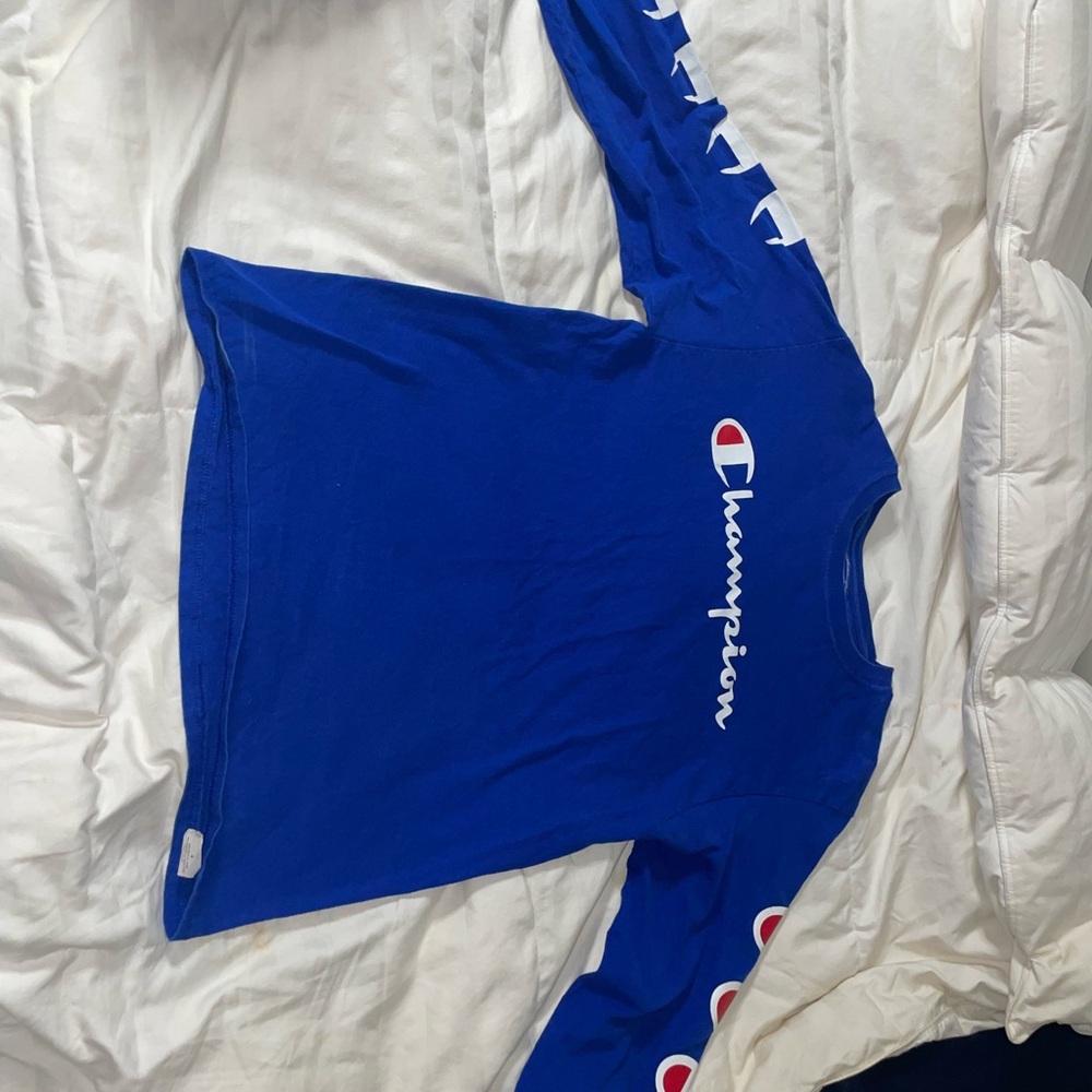 Champion Blue Graphic Long Sleeve Shirt